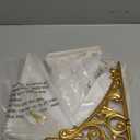 Khtumeware Shelf Bracket 10 Inch, Decorative Brackets for Shelving, Heavy Duty Vintage Ornate Shelf Bracket, Hardware Included, 4 Pack,Antique Gold Finish, 9.84x7x1.73 inch