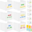 24 Pack Plastic Desk Dividers for Students Inspirational Privacy Folders White Test Divider for Student Desks Study Carrel Divider Classroom Testing Dividers Teacher Supplies