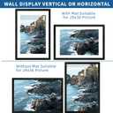 Hongkee 24x36 Poster Frame Set of 2, Rustic Black Wood Style - Display 24 x 36 Poster W
ithout Mat or 20x30 Picture with Mat, Wall Mounting Horizontal and Vertical