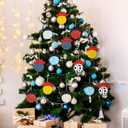 2 x Shellwei 24 Pack Christmas Cartoon Ornament Wooden Inspired Cartoon Hanging Xmas Party Tree Ornament Western Cowboy Christmas Supplies for Crafts Holiday Decor