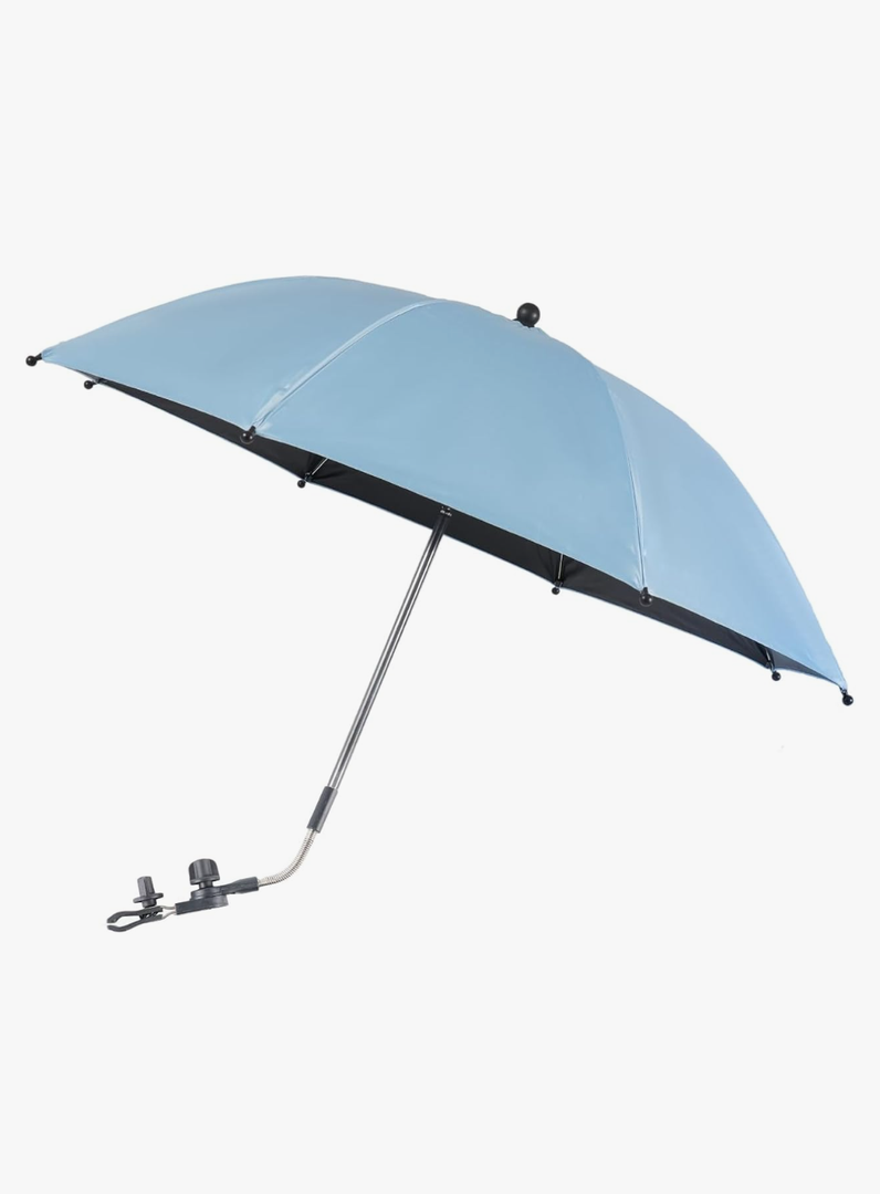 Baby Pram Umbrella with Adjustable Universal Clamp,Children Buggy Sun-Proof Parasol with Clip On UPF 50+ Great for Pushchair,Strollers