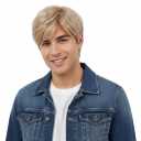 H&Bwig Short Ombre Blonde Mens Wigs Straight Layer Wigs for Men Natural Synthetic Hair Wig for Man Men Guy Cosplay Anime Party Costume Anime Men's Wig