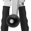 Heavy Duty Hand Crank Can Opener - Extra-long Handles, Oversized Knob, Easy for Big Cans, Black