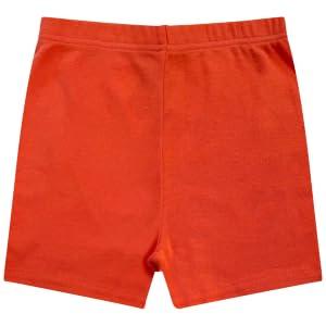 Toddler Girls Summer Outfits Cotton Biker Shorts, Red, Size M