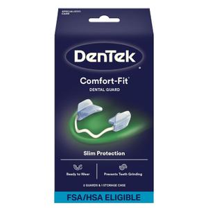 DenTek Comfort-Fit Dental Guard, Mouth Guard for Grinding Teeth at Night, Pack of 2 Guards & 1 Storage Case