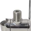 MARINE CITY 316 Stainless Steel Antenna Ratchet Rail Mount, Rust Resistant with Mount W/Hole and Handle for Standard 1"-14 Thread Male Threads
