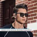 Missfive Premium Bifocal Reading Sunglasses Men Lightweight Sun Readers, UV Protection, TR90 Frame with Metal Spring Hinge Sports/Driving Glasses,1.5x