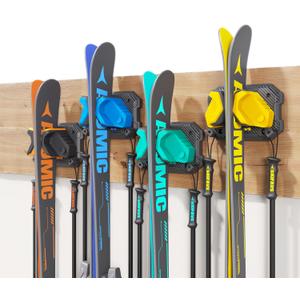 Ski & Snowboard Wall Rack for Garage - Fits Any Ski/board, Damage-Free Storage, Multi-color 4pck