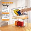 A-LuGei  Acrylic Stackable Storage Drawers, 11.8" L Makeup Organizer, Bathroom Organizer and, Under Sink Organizer, Plastic Storage Bins