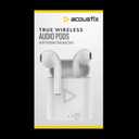 Acoustix True Wireless Bluetooth Audiobuds With Portable Charging Case White