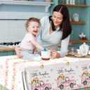 Little Pumpkin Baby Shower Table Cloths,Plastic A Little Pumpkin is On The Way Tablecloth Rectangle Pink PUM pkin Table Cloths for Girl Fall Baby Shower Party Supplies