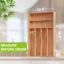 Unibambou Bamboo Utensil Drawer Organizer with Removable Dividers, Kitchen Organizer for Flatware Cutlery, Silverware Tray for Drawer (6/5 Flexible Slots, Natural)