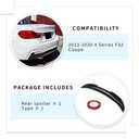 Rear Trunk Spoiler Compatible with 4 Series (F32 Coupe 13-20, Gloss Black)