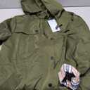 SaphiRose Women's Long Hooded Rain Jacket Outdoor Raincoat Windbreaker (X-Large, Army-green)