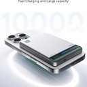 Kuulaa 10000mAh MagSafe Battery Pack, 0.51in Ultra Slim Magnetic Power Bank with LED Indicator, 20W PD USB-C Fast Charging Portable Charger for iPhone 17/16/15/14/13/12, Silver