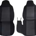 Kohnk Front Car Seat Covers for 2004-2012 Ford Ranger, Front High Back 60/40 Split Bench Seat Covers with Molded Headrests for Ford Ranger 2004 2005 2006 2007 2008 2009 2010 2011 2012 Dark Grey