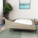 Box Spring Cover Queen Size - Jersey Knit & Stretchy Wrap Around 4 Sides Bed Skirt for Hotel & Home - Queen/Queen XL, Taupe