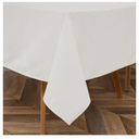 Majestic Giftware PVC Faux Leather Rectangle Tablecloths | (TCE37-54120) White Waterproof & Spill Proof Dining Table Cover | Decorative Washable Tablecloth for Home, Kitchen, Party (54X120)