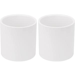 2Pack 3" PVC Pipe Coupling Adapter Pipe Fittings (Sx S) Contractor Pack Schedule 40 Heavy Duty 3 Inch PVC Slip Socket Connectors for DIY Shelf Garden Support Structure, White