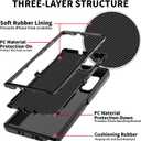 for Galaxy S25 Ultra Case [Shockproof] [3-Layer] [Without Screen Protector] Full Body Protection Rugged Heavy Duty Cover Case for Galaxy S25 Ultra 5G,Black