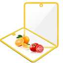 Cutting Board, Glass Cutting Boards for Kitchen, Chopping Board Set with Non-Slip Edges & Hanging Hole, Dishwasher- Safe Clear Cutting Board for Countertop, Meal Prep & Serving