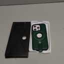 for iPhone 15 Pro Max Leather Case with Stand, Anti-Slip Grip Ring, Fits for MagSafe (Green, IP 15 Pro Max-6.7inch)