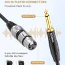 Tisino Female XLR to 1/4 (6.35mm) TS Mono Jack Unbalanced Microphone Cable Mic Cord for Dynamic Microphone - 25 FT/8 Meters