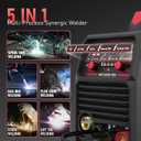 YESWELDER 205A MIG Welder, 110V/220V Dual Voltage, 5 in 1 Gas MIG/Flux Core MIG/Spool Gun MIG/Lift TIG/Stick Multiprocess LED Digital Display Aluminum MIG Welding Machine MIG-205DS PRO, 20 x 16 x 14 inches