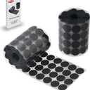 Self Adhesive Dots, 100Pcs(50 Pair Sets) 1 Inch Diameter Strong Self Adhesive Dots Nylon Sticky Back Coins Hook Loop Strips, Small Circle Dots Stickers Tapes, Black