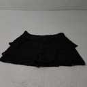 Aleumdr Women's Waistband Layered Swimdress Ruffle Swim Skirt Swimsuit Bottom(Available in Plus) (Large, Black)