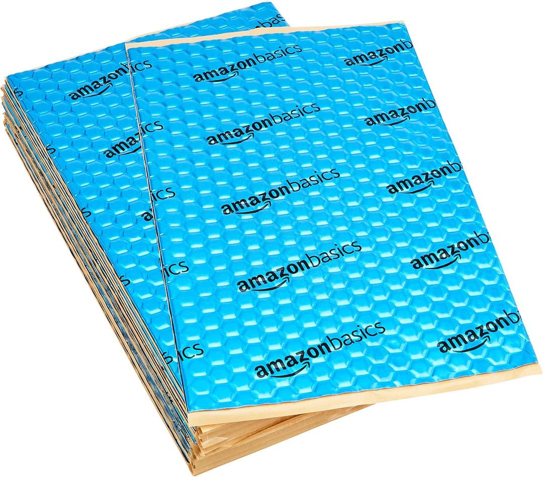 Amazon Basics Car Sound Deadener, 9.8 x 15.7 (34-Piece) (9.8 x 15.7, Blue)