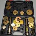 BILITOOLS Brake Caliper Compression Tool, 22-Piece Heavy Duty Disc Brake Caliper Piston Rewind Wind Back Tool with 18 Adapters