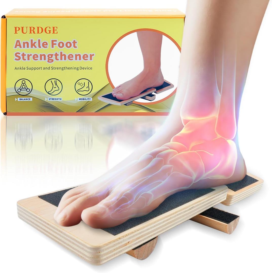 Ankle Balance Board for Ankle Strengthener, Physical Therapy, Plantar Fasciitis Relief, Balance Training, Stability Exercises, Attached Instruction Manual