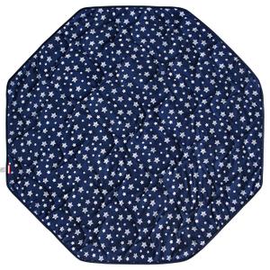 Playpen Mat 8 Panel Navy Fits for Regalo My Play Deluxe Extra Large Portable Play Yard, Non Slip Baby Octagon Playpen Mattress Pad, Navy Star Print Playard Pad