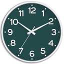 Roymnie Wall Clock, Silent Wall Clocks Battery Operated 8 Inch-Modern Non Ticking Analog Clock Decorative for Kitchen Office Bathroom Bedroom(Deep Green)