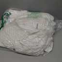 MooMee Striped Sheet Set 100% Washed Cotton Linen Like Textured Breathable Durable Soft Comfy (White Almond Milk Grey Wide Stripes, King)