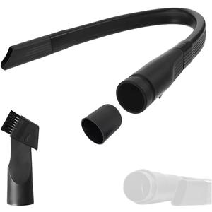 Universal Vacuum Hose Attachment 25" Flexible & Durable Lint Vac Hose with 1 Adapters for (1-1/4" or 1-3/8") Dyson Shark Hoover Bissell Vacuum, Clean Dryer Vent Lint Duct, Crevice Tool with Brush Kit