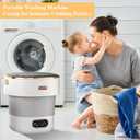 Portable Washing Machine,Mini Washer 20L Upgraded With Spin Basket,Small Clothes Folding Washing Machine Of Underwear, Baby And Small Clothes,Suitable For Home Apartments Dormitories, Hotels Ash Gray