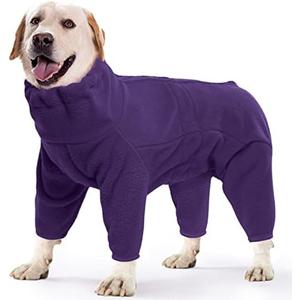 ROZKITCH Purple Dog Coat Pajamas, Pet Windproof Warm Cold Weather Jacket Vest Cozy Jumpsuit Apparel Outfit Clothes Dog Walking Sleep Purple 3XL