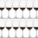 UMI UMIZILI 12 Ounce - Set of 12, Classic Durable Red/White Wine Glasses For Party