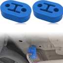 2Pcs Exhaust Hanger Rubber 2 Holes Adjustable Insulator Bushing Rubber Insulator High Density Rubber Universal for Car/SUV/Truck, Blue