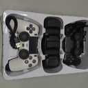 ewnol 2 Pack Controllers with Charging Dock Station for PS4 Controller, Wireless Controller Compatible with PS4/Pro/Slim Consoles, with LED Charging Dock, Black & White