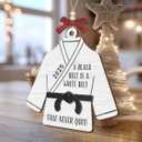 3 x Karate Ornament Boy 2025, Inspirational Gifts for Women Boy Girl, Motivational Gifts to Cheer Up A Friend, Coworkers, Besite, Wooden Ornament for Christmas Tree Decorations