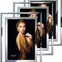 SIMON'S SHOP Picture Frames 4x6 Glass Photo Frame 4x6 Picture Frame for Tabletop Display Horizontally or Vertically Set of 3 (4 x 6 - 3 pack)