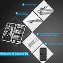 Yougai Nail Clippers Set - 18 Pcs Professional Manicure Pedicure Kit for Men Women, Stainless Steel Fingernail Toenail Clippers Cutters, Nail Care Grooming Tools with Leather Travel Case