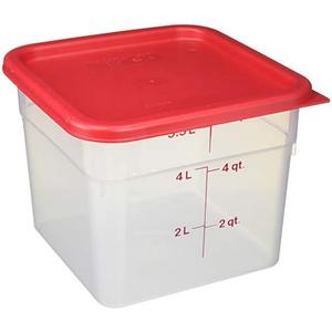 Cambro 6SFSPP190 CamSquare Storage Container, Translucent, 6 qt