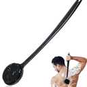 VWMYQ 1 Pack Back Scrubber for Shower, 17in Lengthen Long Handle Body Brush, Double Sided Shower Brush for Shower Exfoliating and Massage Can Produce Rich Foam, Long Handle Back Scrubber for Men