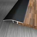 Aluminum Floor Transition Threshold Strip, Door/Carpet/Tile/Threshold Reducer, Doorway Edge Trim for Laminate Floor Mat Carpet and Vinyl Tile (Black, 36Inch)