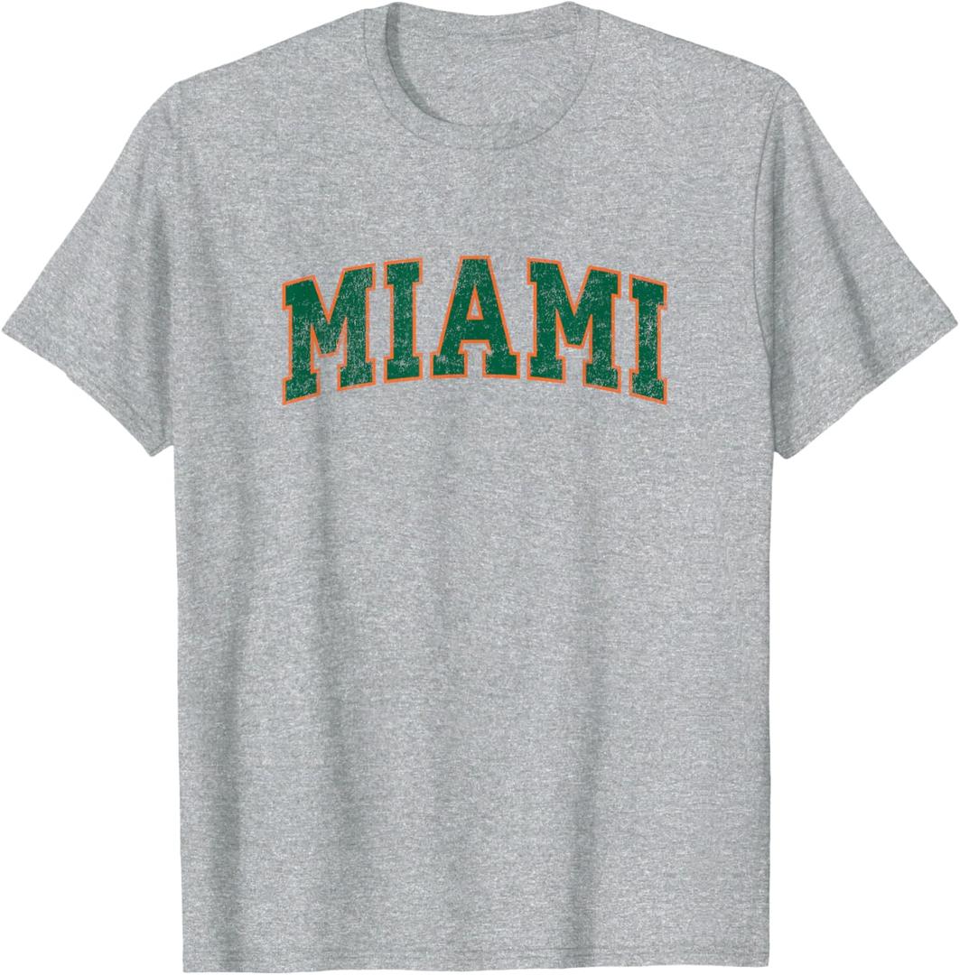 Miami Florida FL Vintage Athletic Sports T-Shirt 3XL