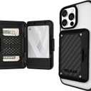 Pelican iPhone MagSafe Wallet with RFID Blocking - Military STD Snap-On Magnetic Phone Wallet for Cash and Phone Card Holder - Detachable Card Holder for iPhone Pro Max 17/16/15/14/13/Pixel 10 - Black